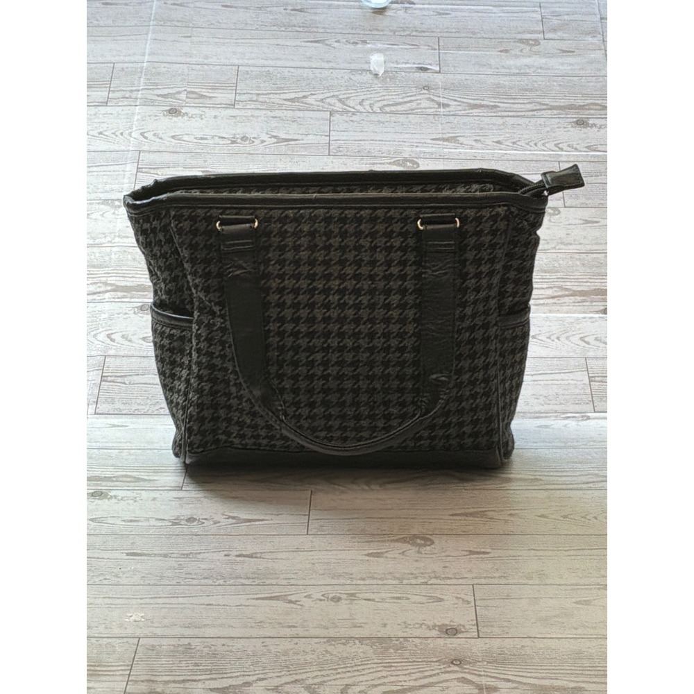 Thirty-One Tote Bag Womens Medium Houndstooth Dark Academia Indie Sleaze Bag